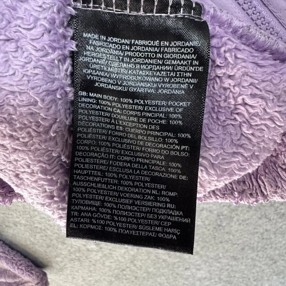 The North Face Oso Fleece Jacket Girls L (12) Purple High Pile Full Zip